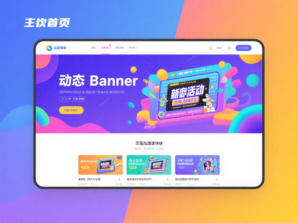此外，首页的视觉元素也十分抓人眼球。动态的bann
